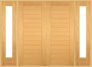 Malmo Double Front Doors With Glazed Sidelights